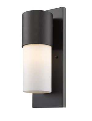 Homeroots Contemporary Antique Bronze And White Wall Light   398469