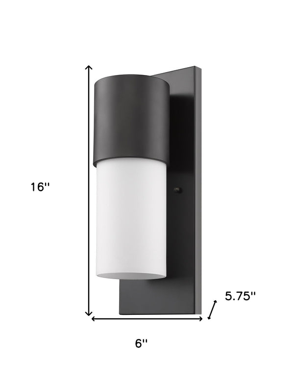 Homeroots Contemporary Antique Bronze And White Wall Light   398469