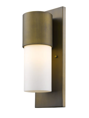 Homeroots Contemporary Brushed Gold And White Wall Light   398470