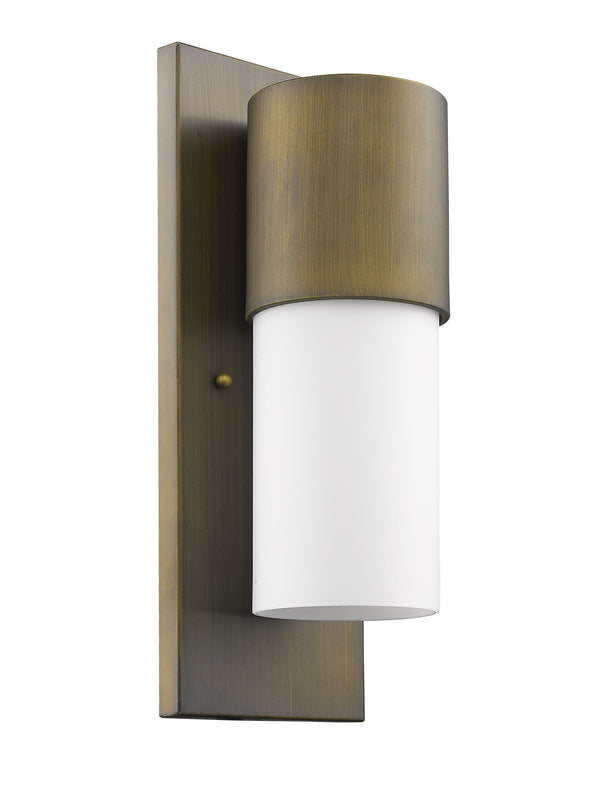 Homeroots Contemporary Brushed Gold And White Wall Light   398470