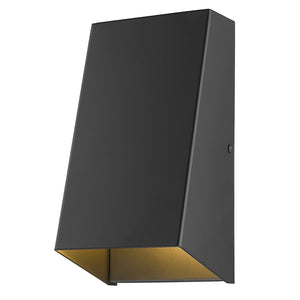Homeroots Matte Black Geometric Wall Sconce   398471