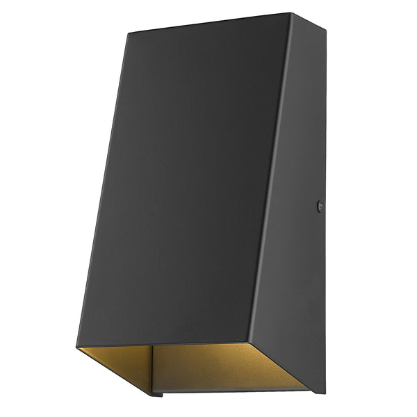 Homeroots Matte Black Geometric Wall Sconce   398471