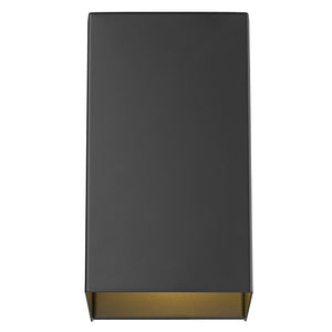 Homeroots Matte Black Geometric Wall Sconce   398471