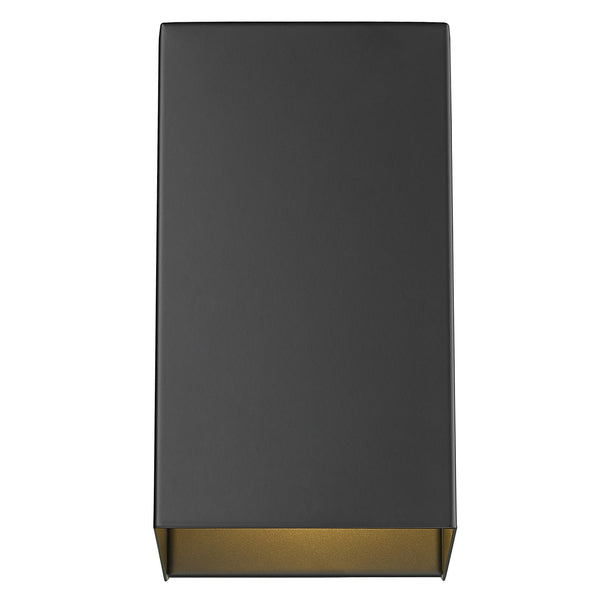 Homeroots Matte Black Geometric Wall Sconce   398471