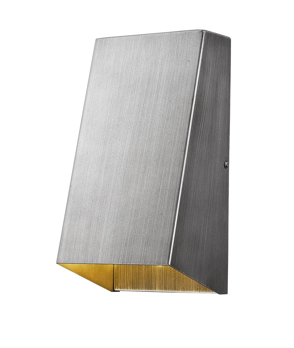 Homeroots Brushed Silver Geometric Wall Sconce   398472