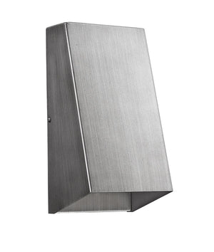 Homeroots Brushed Silver Geometric Wall Sconce   398472
