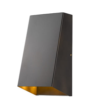 Homeroots Antique Bronze Geometric Wall Sconce   398473