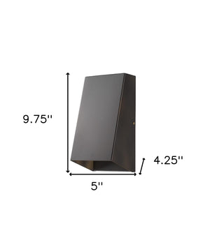 Homeroots Antique Bronze Geometric Wall Sconce   398473