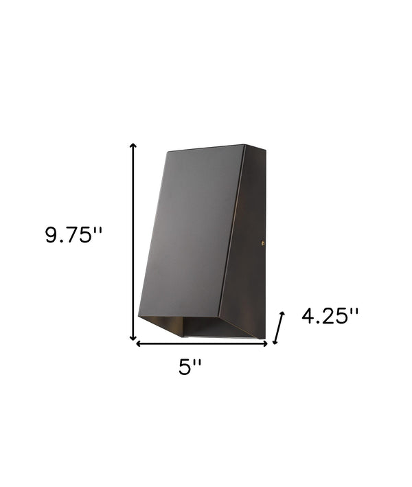 Homeroots Antique Bronze Geometric Wall Sconce   398473