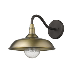 Homeroots Burry 1-light Antique Brass Wall Light   398489