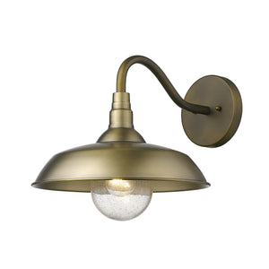Homeroots Burry 1-light Antique Brass Wall Light   398489