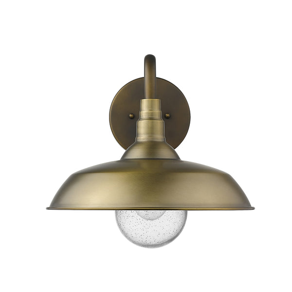 Homeroots Burry 1-light Antique Brass Wall Light   398489