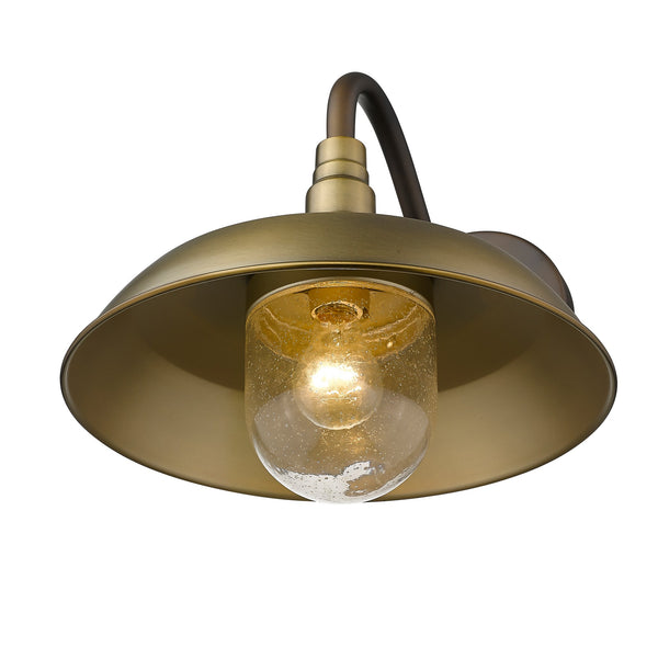 Homeroots Burry 1-light Antique Brass Wall Light   398489