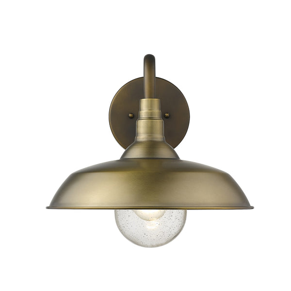 Homeroots Burry 1-light Antique Brass Wall Light   398489