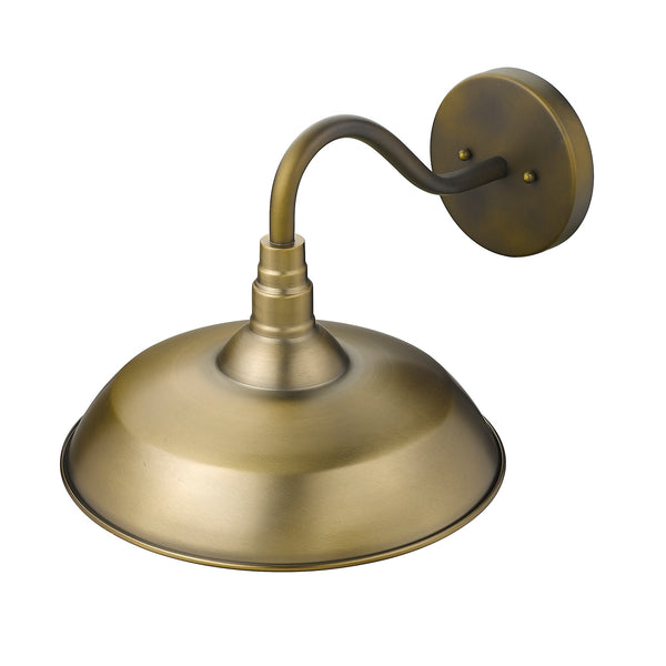 Homeroots Burry 1-light Antique Brass Wall Light   398489