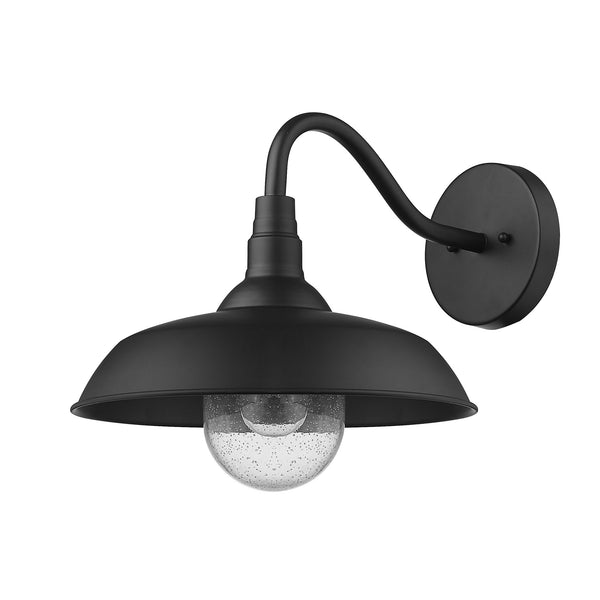 Homeroots Burry 1-light Matte Black Wall Light   398490