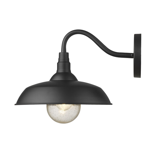 Homeroots Burry 1-light Matte Black Wall Light   398490