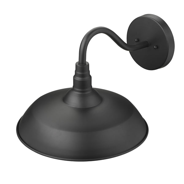 Homeroots Burry 1-light Matte Black Wall Light   398490