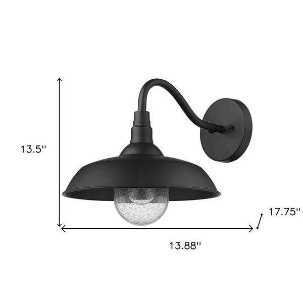 Homeroots Burry 1-light Matte Black Wall Light   398490