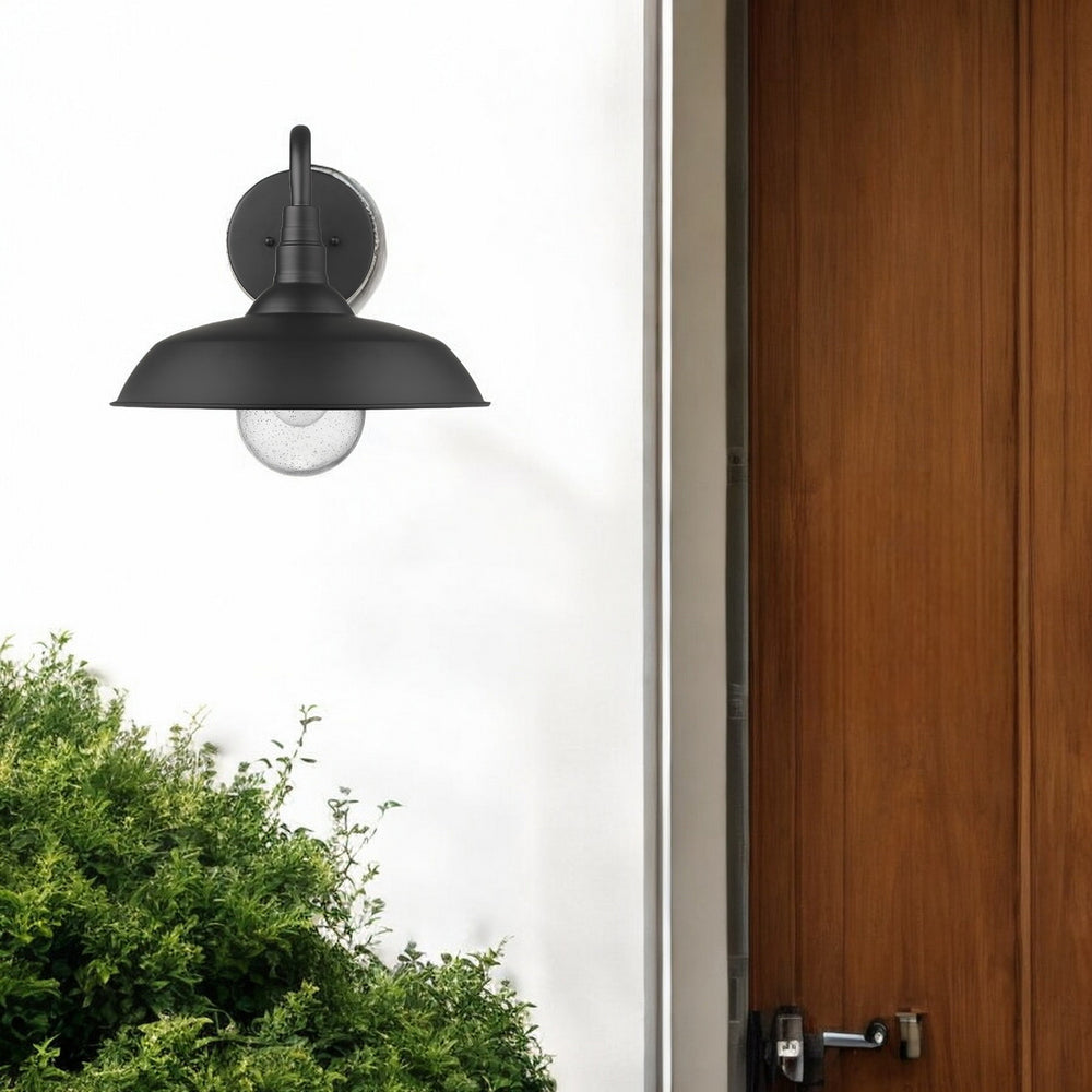 Homeroots Burry 1-light Matte Black Wall Light   398490