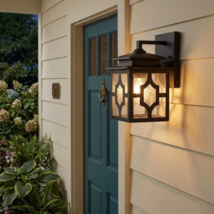 Antique Bronze Finish Outdoor Wall Lantern Sconce for Porch and Entryway Decor