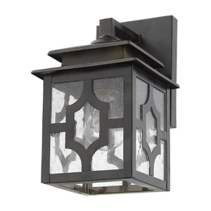 HomeRoots Antique Bronze Finish Outdoor Wall Lantern Sconce for Porch and Entryway Decor 398494