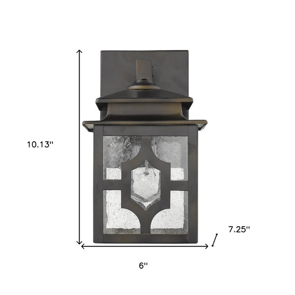 Antique Bronze Finish Outdoor Wall Lantern Sconce for Porch and Entryway Decor