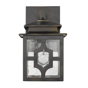 Homeroots Antique Bronze Outdoor Lantern Wall Light   398494