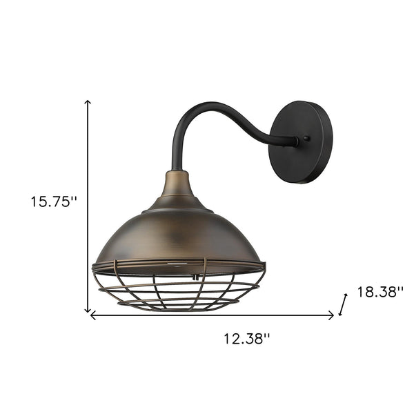Homeroots Afton 1-light Oil-rubbed Bronze Wall Light   398495