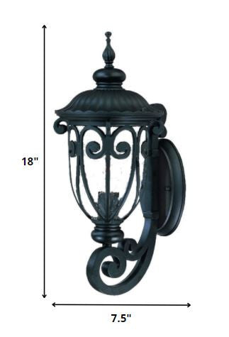 Homeroots Traditional Matte Black Wall Sconce   398501