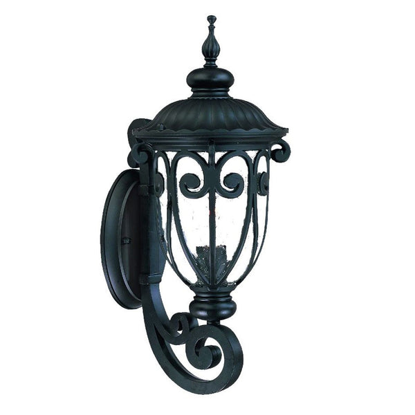 Homeroots Traditional Matte Black Wall Sconce   398501