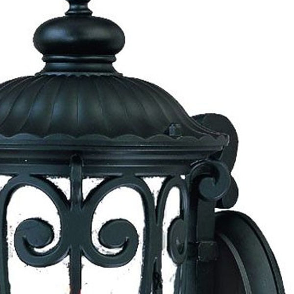 Homeroots Traditional Matte Black Wall Sconce   398501