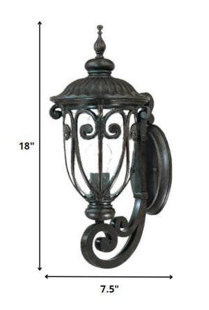 Homeroots Traditional Dark Brown Wall Sconce   398502