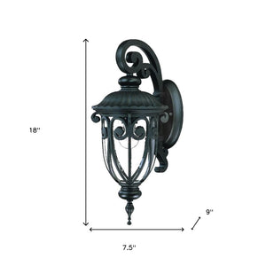 Homeroots Matte Black Hanging Goblet Wall Light  Aluminium  398503