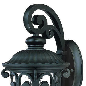 Homeroots Matte Black Hanging Goblet Wall Light  Aluminium  398503