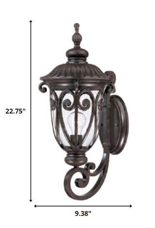 Homeroots Naples 1-light Marbelized Mahogany Wall Light   398506