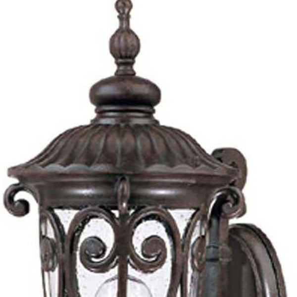 Homeroots Naples 1-light Marbelized Mahogany Wall Light   398506