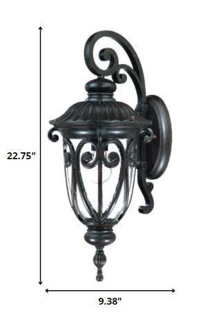 Homeroots Naples 1-light Marbelized Mahogany Wall Light   398508