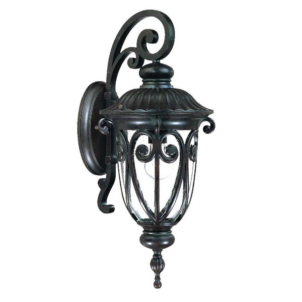 Homeroots Naples 1-light Marbelized Mahogany Wall Light   398508