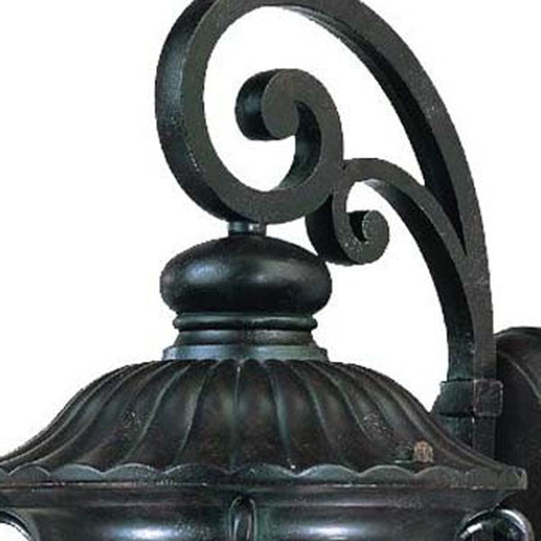Homeroots Naples 1-light Marbelized Mahogany Wall Light   398508