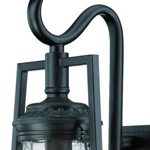 HomeRoots Matte Black Oil Lamp Wall Light - Vintage-Inspired Outdoor Fixture for Timeless Charm & Warm Glow 398527