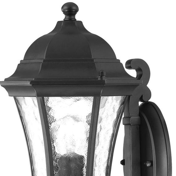Homeroots Matte Black Tapered Lantern Wall Light   398531