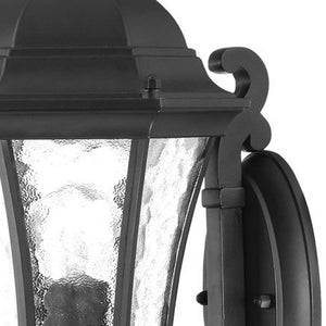Homeroots Matte Black Tapered Lantern Wall Light   398531