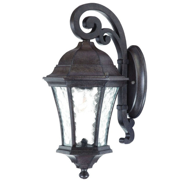 HomeRoots Antique Black Tapered Lantern Sconce for Rustic Outdoor or Entryway Decor 398532