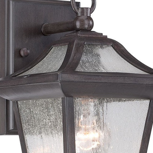 Homeroots Matte Black Birdhouse Shape Outdoor Wall Light   398535