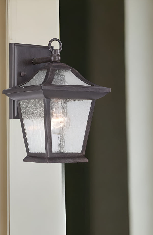 Homeroots Matte Black Birdhouse Shape Outdoor Wall Light   398535