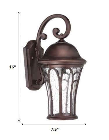 Homeroots Bronze Tapered Goblet Wall Light   398538