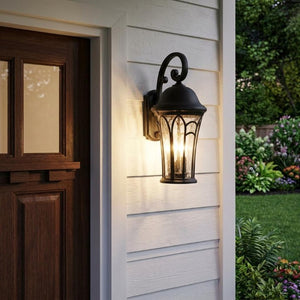 Matte Black Goblet Sconce Elegant Tapered Wall Light for Modern Living Spaces