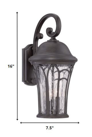 Homeroots Matte Black Tapered Goblet Wall Light   398539