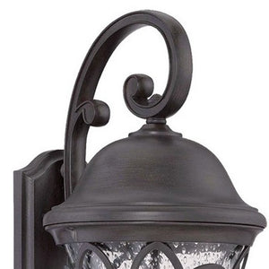 Homeroots Matte Black Tapered Goblet Wall Light   398539